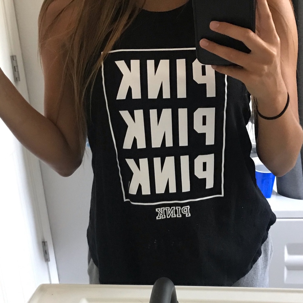 black Pink Victoria’s Secret tank top